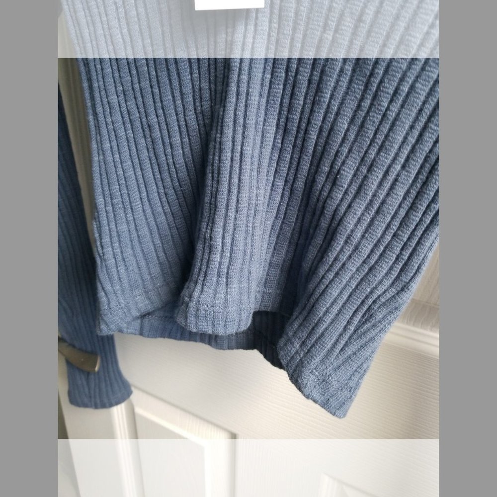 BDG - Rosie Crop Long Sleeve Polo, Vintage Indigo, Size S, NWT - Picture 8 of 13